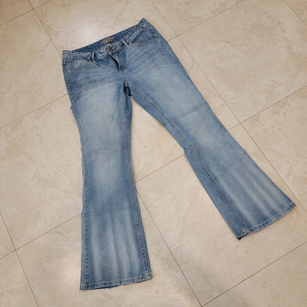 Arizona 1988 Women's Flare Jeans Blue  Bootcut Faded, sz 13